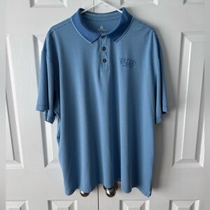 Vintage 1971 Walt Disney World Blue Striped Polo Shirt XXL